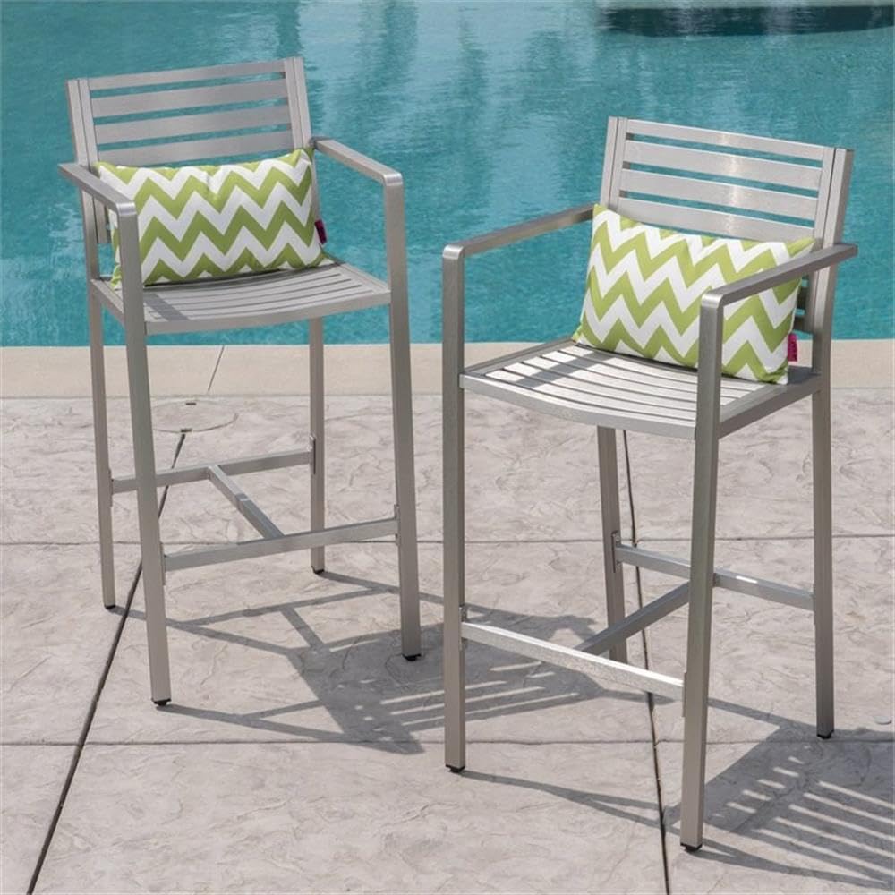 Wrought Iron Poolside Accent Stools