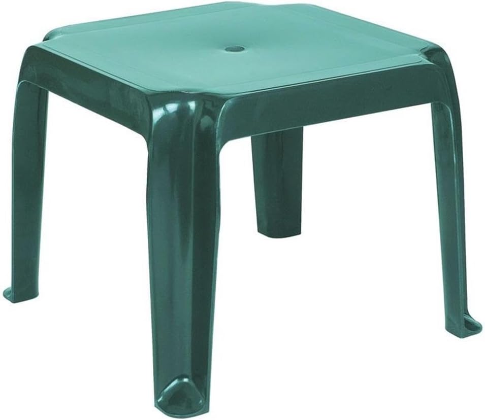 Green Square Resin Patio Side Table Set 2