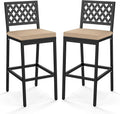 Cushioned Outdoor Bar Stools Set 2