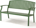 Green Aluminum Outdoor Garden Bench 2-Person