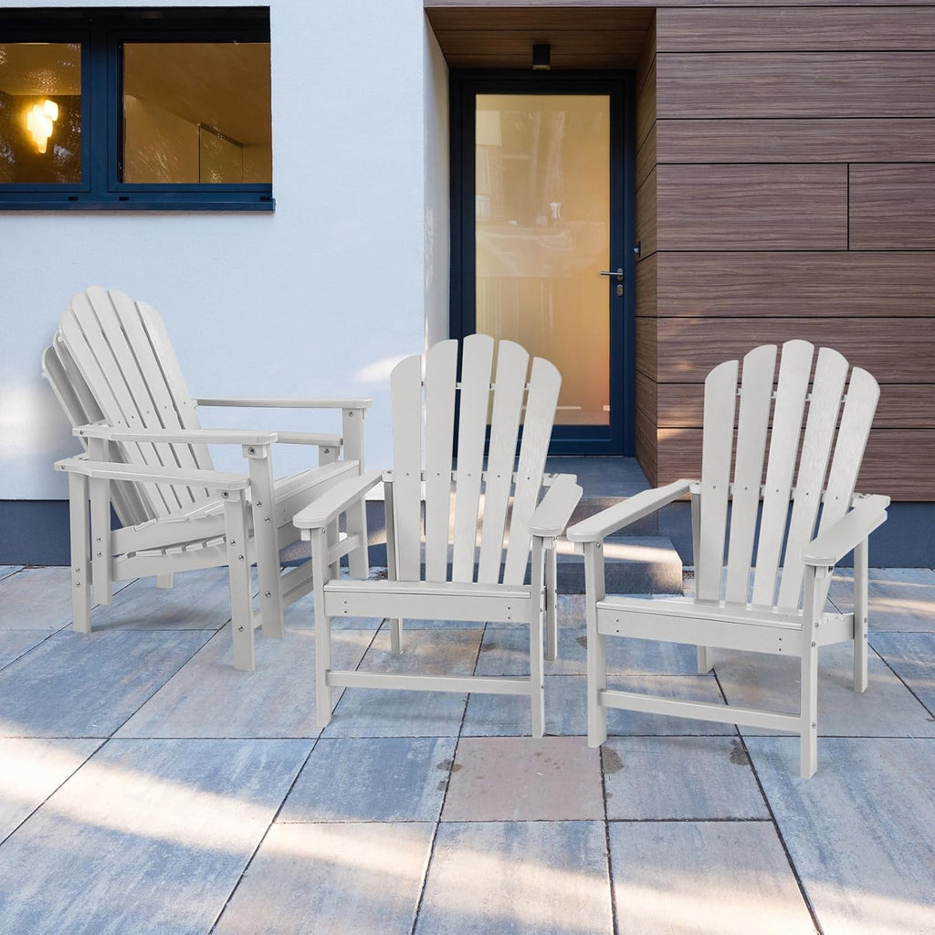 Stackable HDPE Adirondack Chairs Set 2