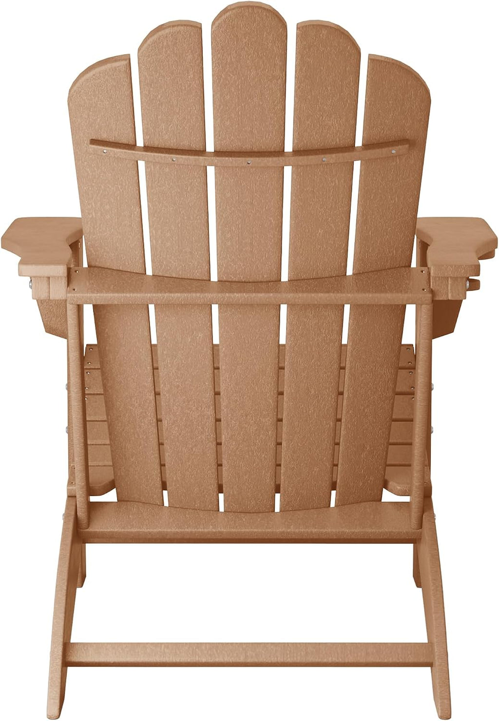 Teak HDPE Adirondack Chair with Cup Holder
