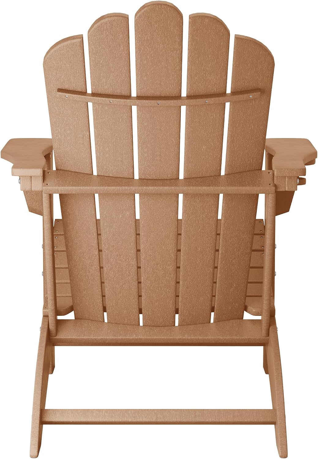 Teak HDPE Adirondack Chair with Cup Holder