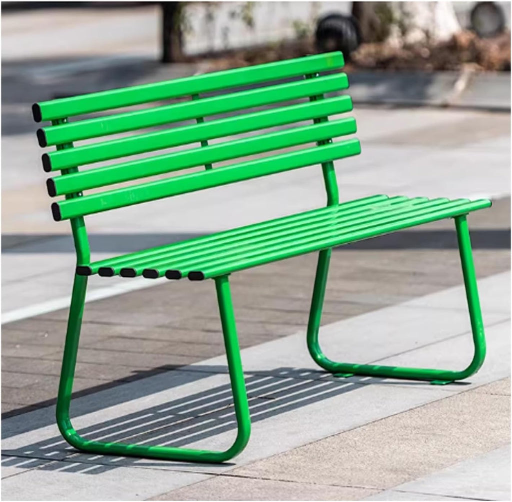 Green Metal Weatherproof Outdoor Garden Bench