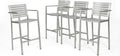 Silver Outdoor Barstools Set of 4