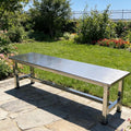 Stainless Steel Backless Outdoor Garden Bench