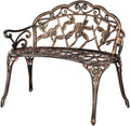 Bronze Rose Cast Iron Outdoor Bench