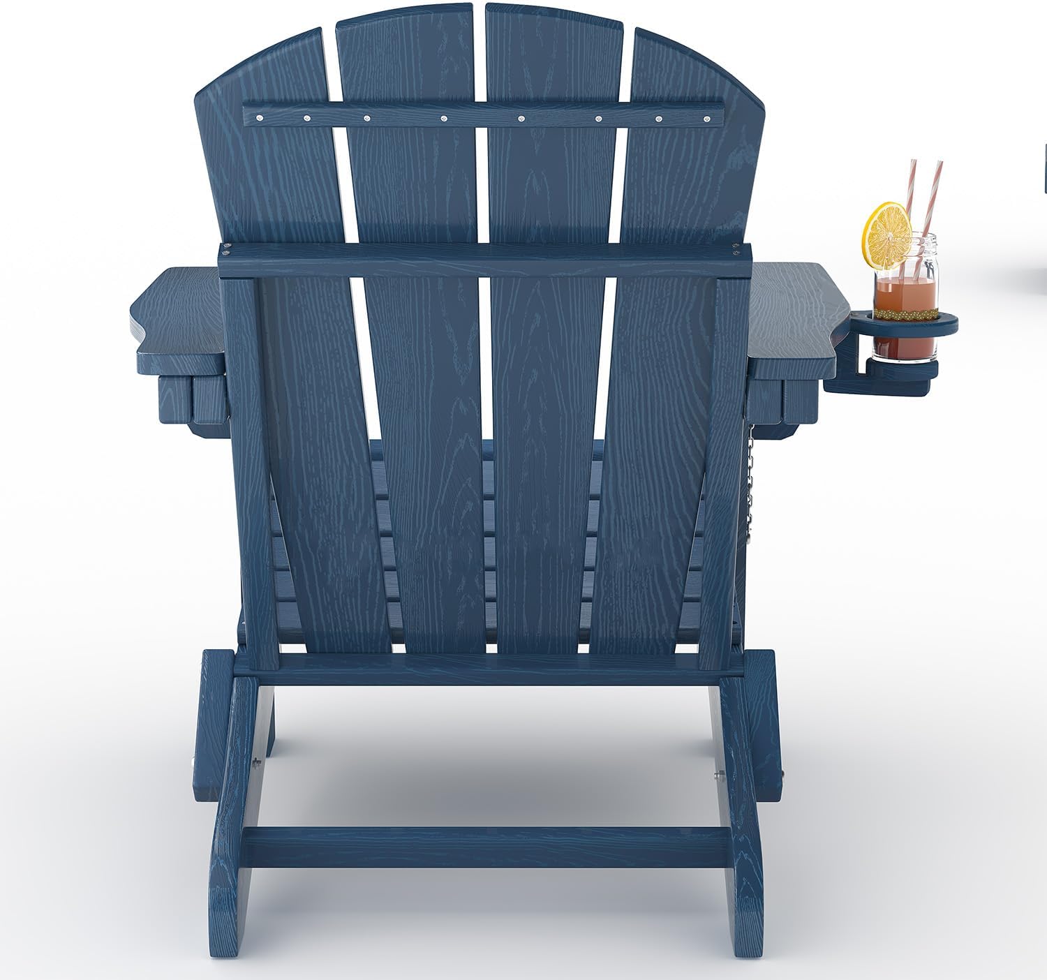 Navy Folding Adirondack Chairs Set 4