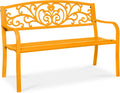 Marigold Steel Floral Outdoor Garden Bench