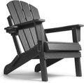 Gray HDPE Folding Adirondack Chair
