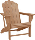 Teak HDPE Adirondack Chair with Cup Holder