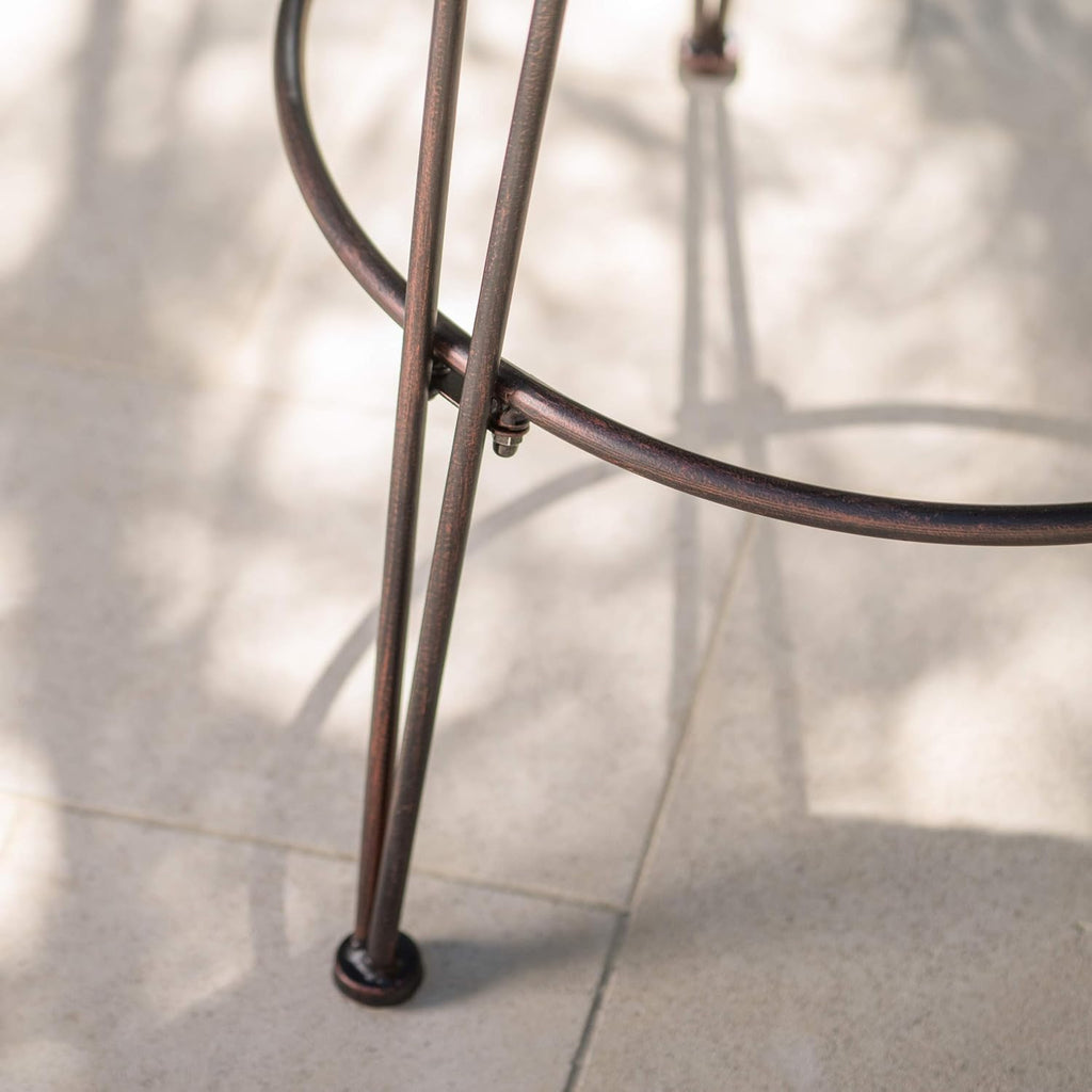 Multibrown Wicker Outdoor Bar Stools Set 2