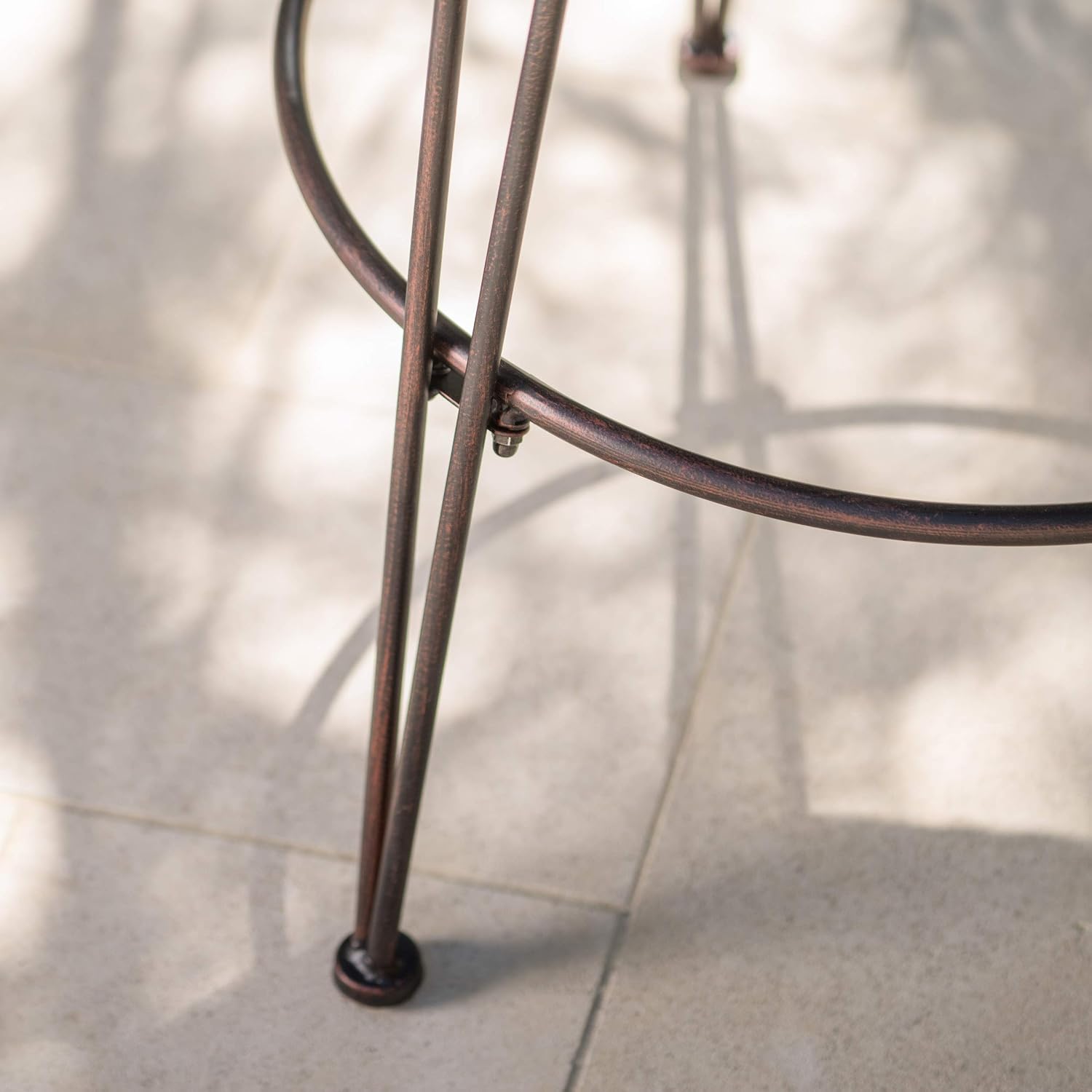 Multibrown Wicker Outdoor Bar Stools Set 2