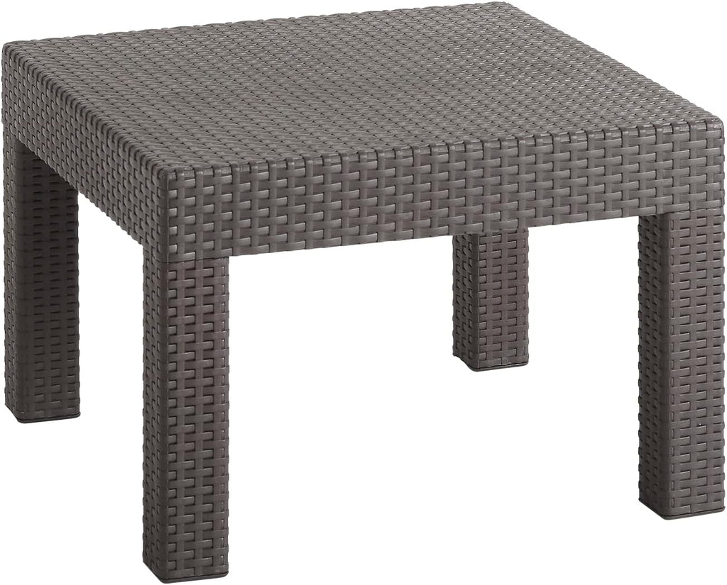 Mocha Square Resin Outdoor Patio Table