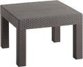 Mocha Square Resin Outdoor Patio Table