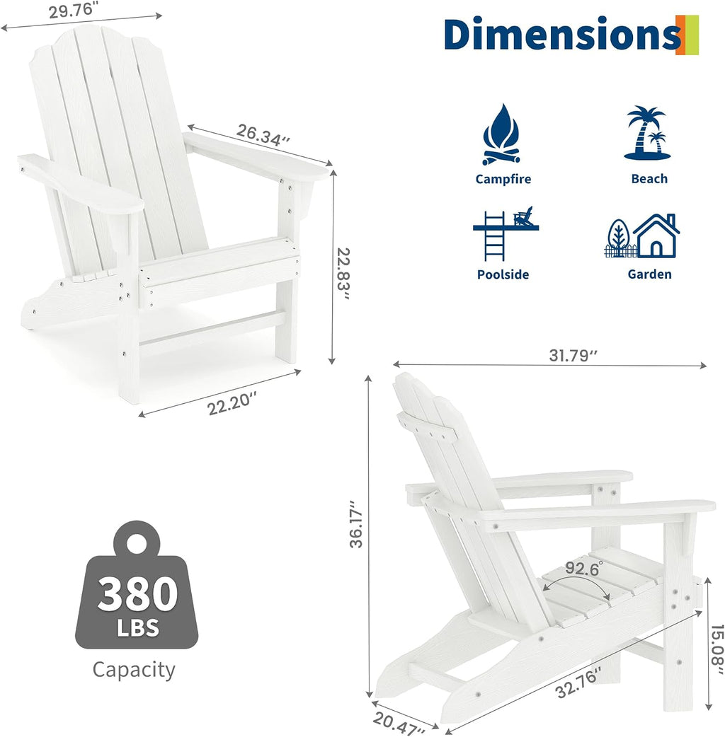 Outdoor Lawn Chair Set of 2