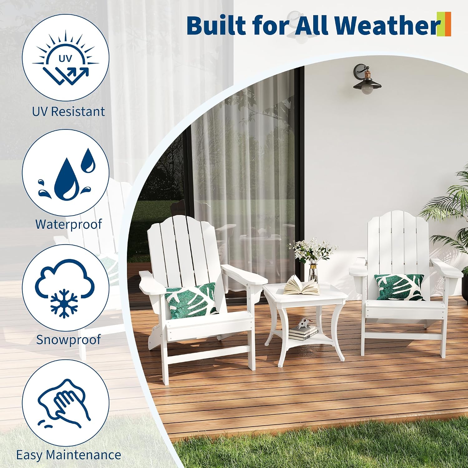 Outdoor Lawn Chair Set of 2