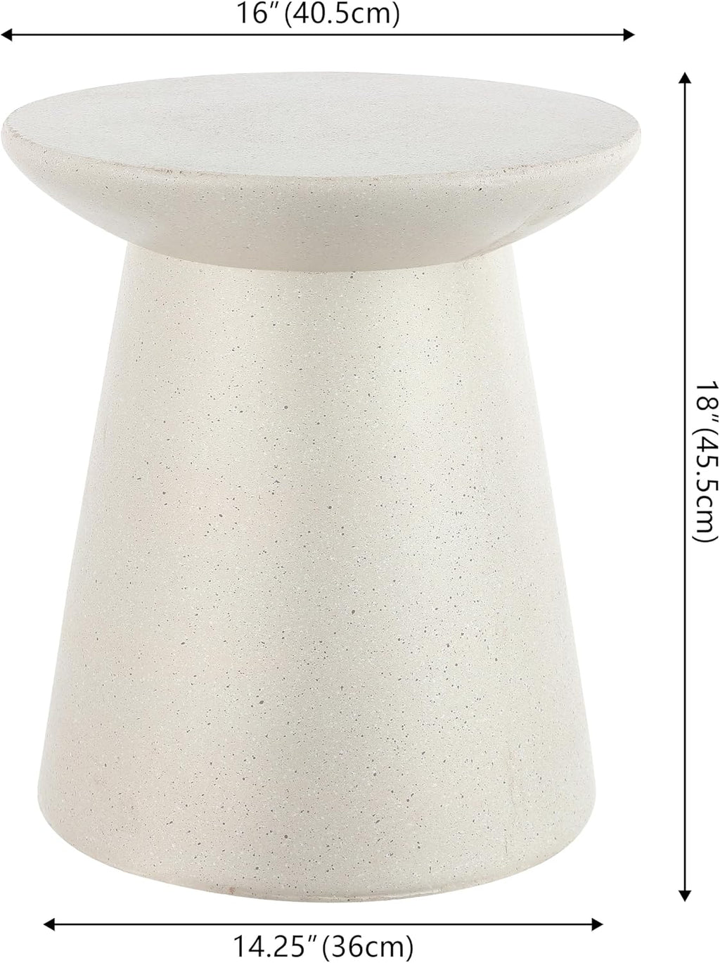 Cream Terrazzo Indoor Outdoor Side Table